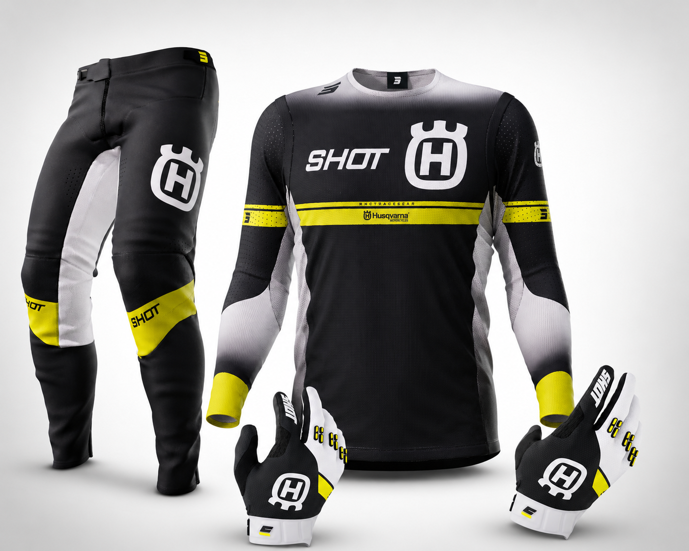 КОМПЛЕКТ ПАНТАЛОН,БЛУЗА,РЪКАВИЦИ Shot Aerolite Husqvarna